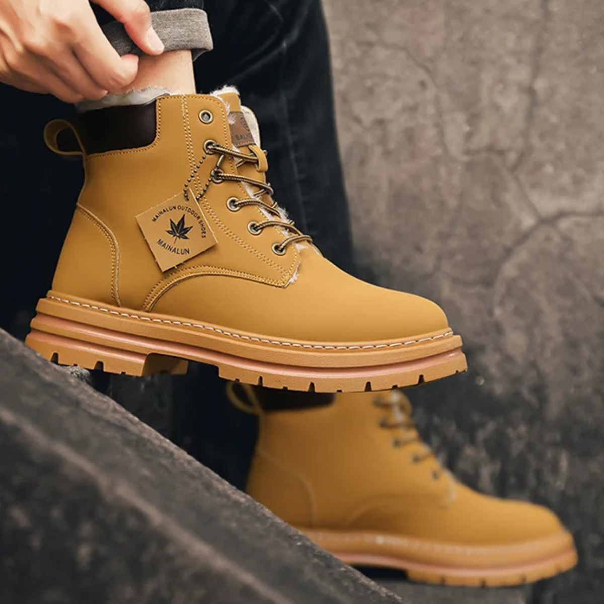 The Silverlake Men’s Cozy Fur Lined Insulated Snow Boots