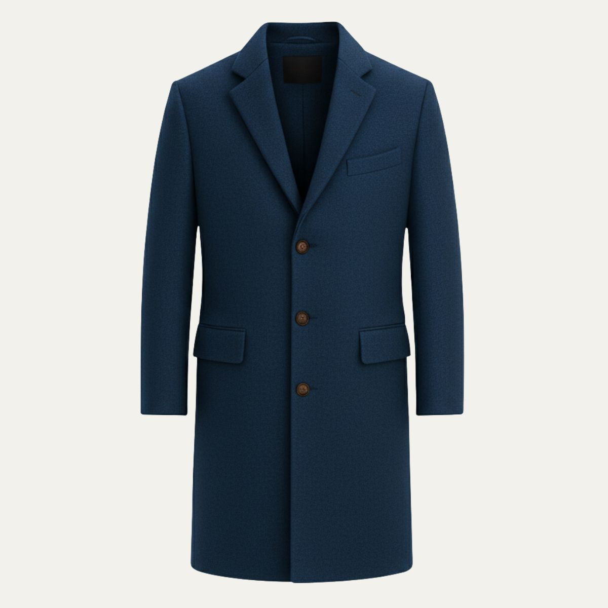 The Brianza Men’s Smart Single Breasted Wool Blend Overcoat