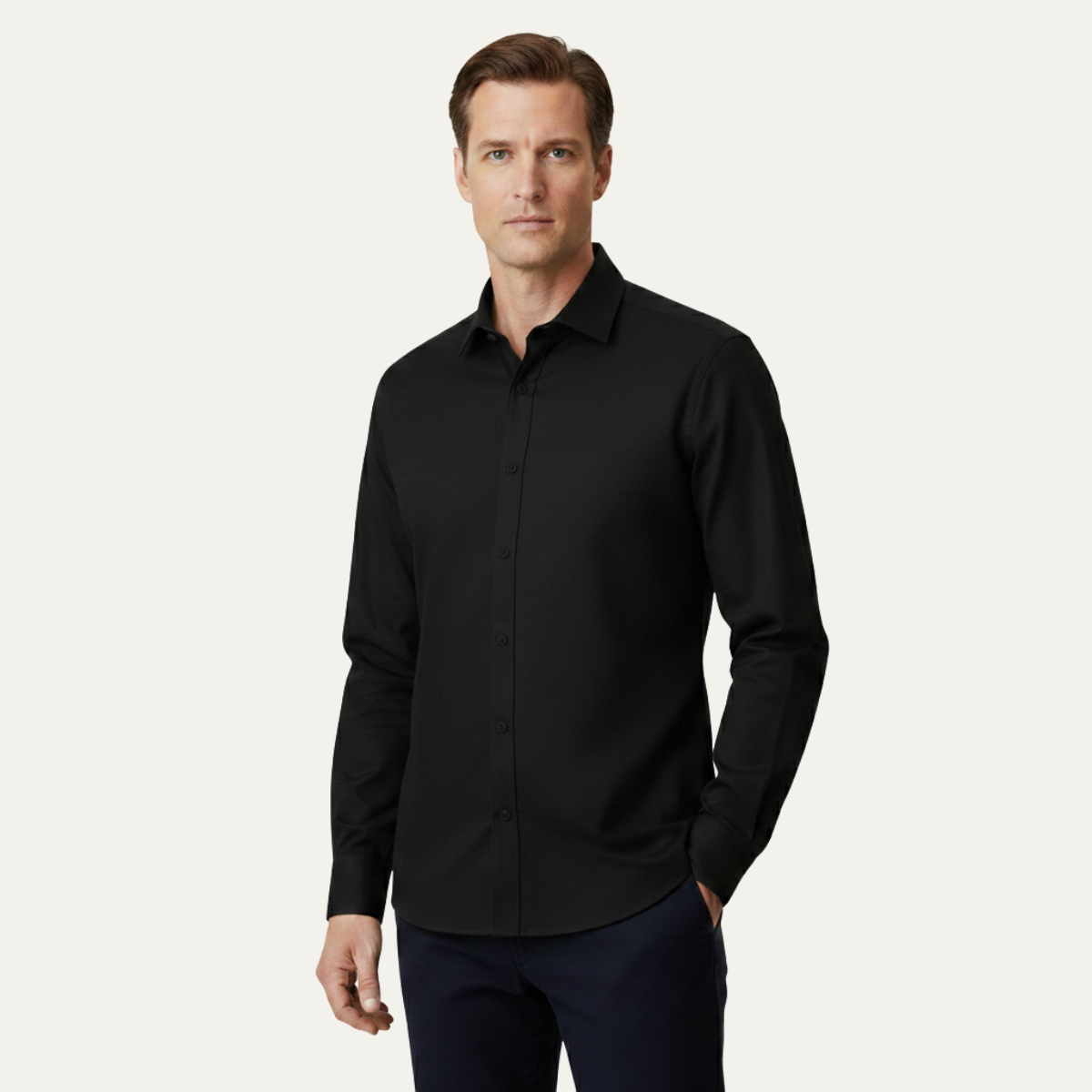The Durham Men’s Casual Slim Fit Stretch Dress Shirt