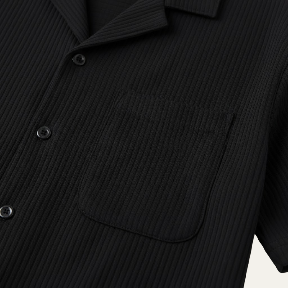 The Poschiavo Men’s Casual Summer Ribbed Set – Shirt & Shorts