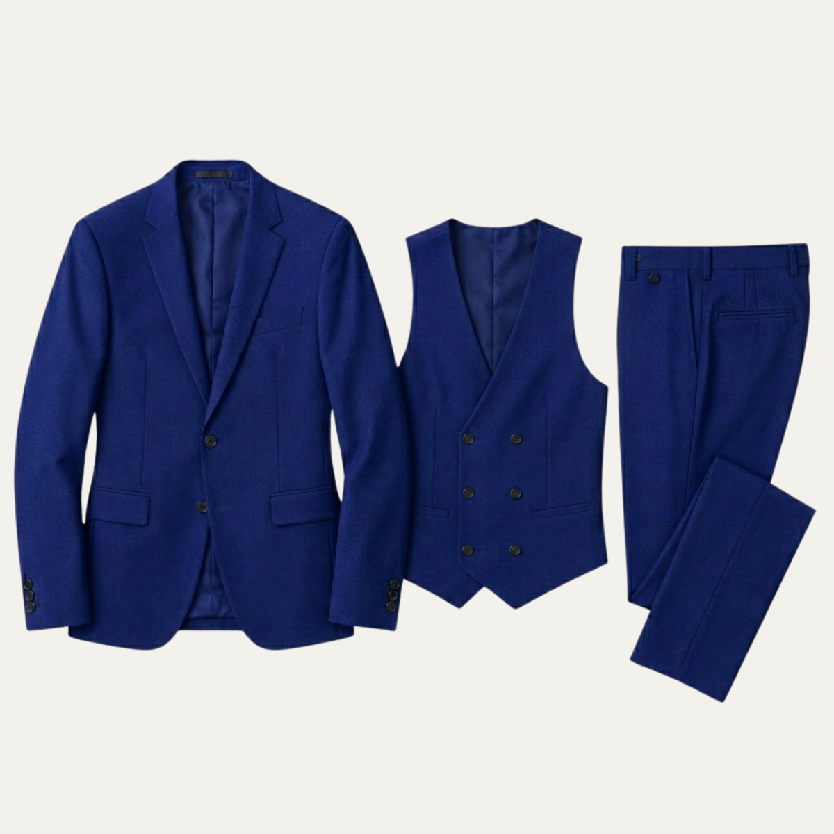The Remington Men’s 3 Piece Slim Fit Tuxedo Suit Set – Formal Wedding & Business Suit