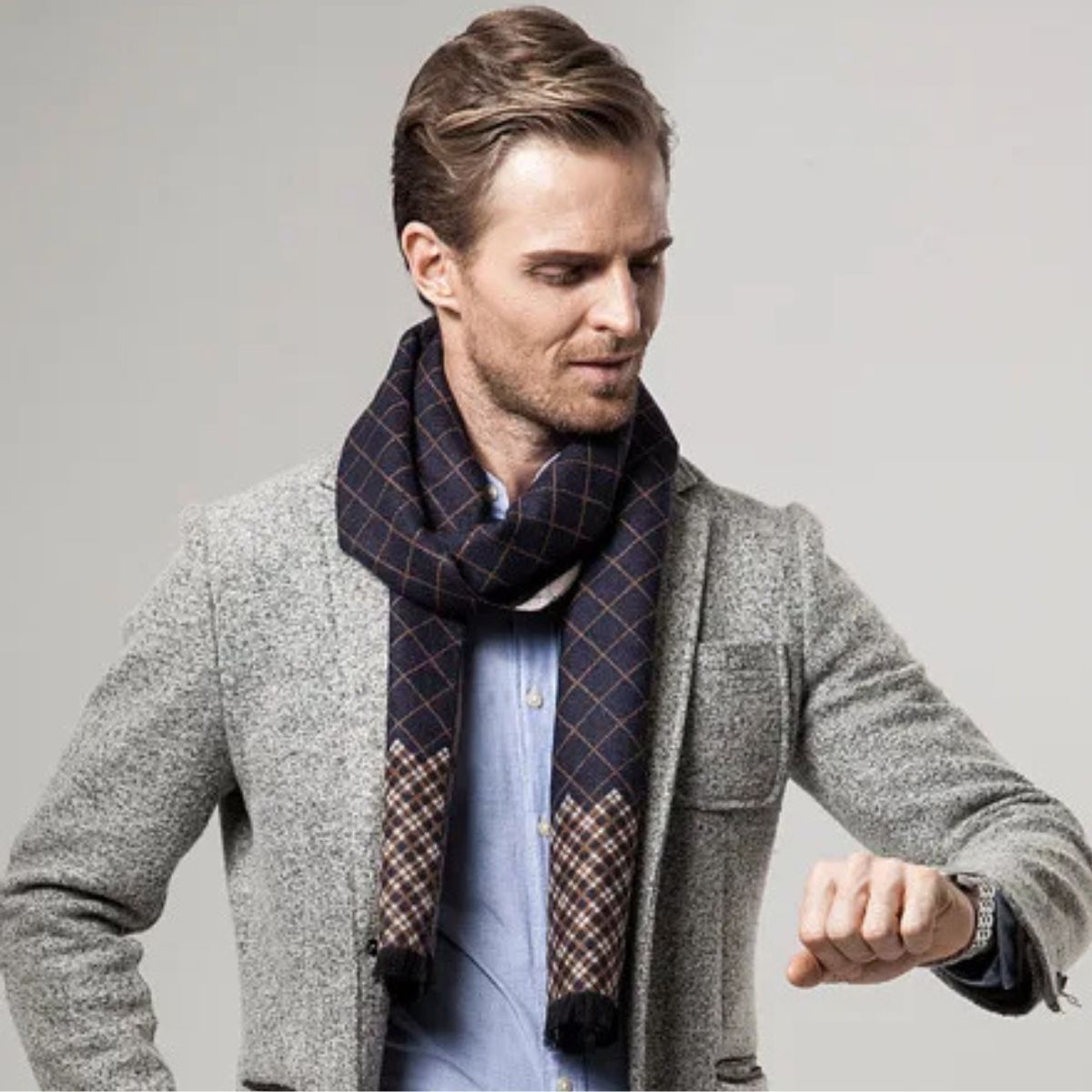 The Champs Élysées Cashmere Merino Scarf for Men - Black