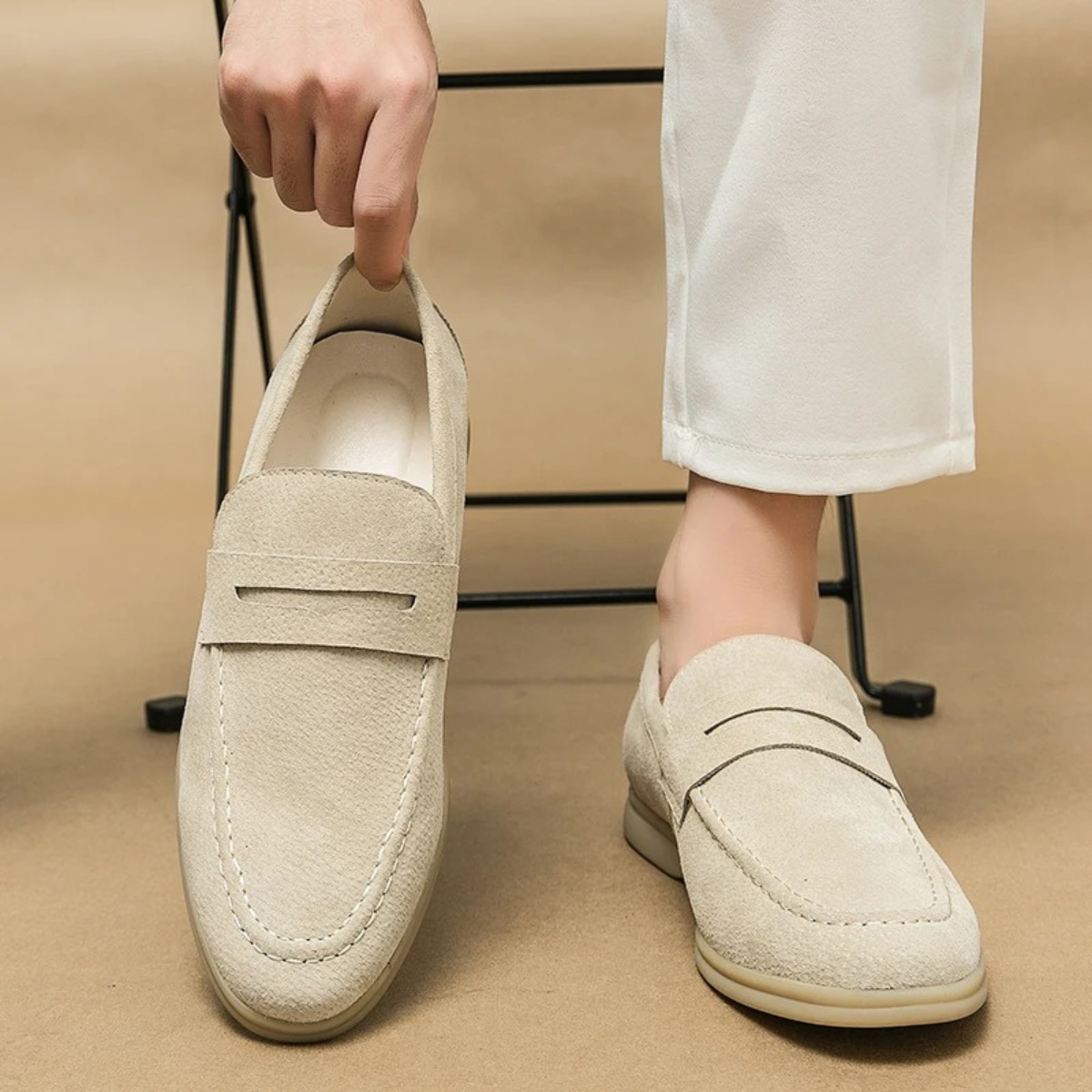 The Daylesford Men’s Classic Slip On Suede Loafers