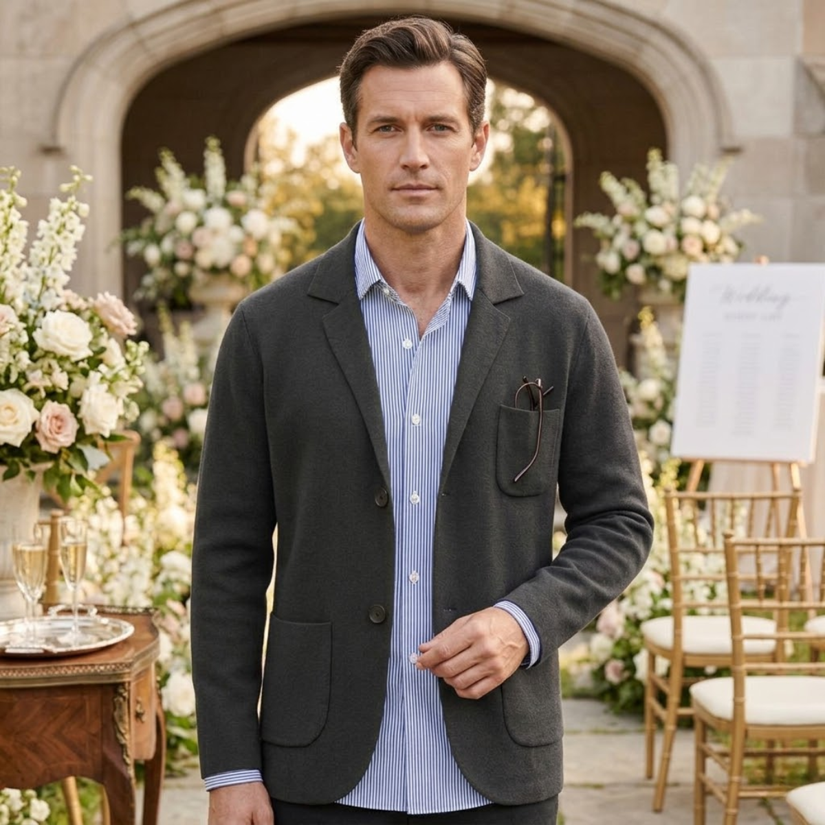 The Oxford Cotton Summer Blazer - Wedding Guest Men - Formal Occasions