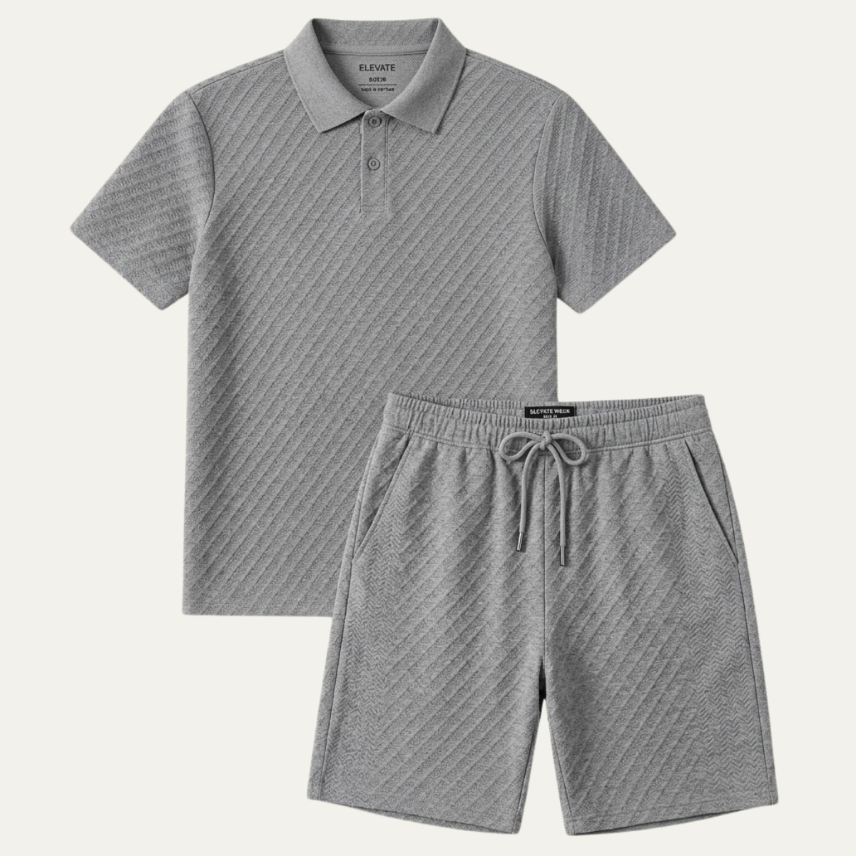 The Surrey Men’s Summer Jacquard Polo &amp; Shorts Set – Lightweight Beach Outfit