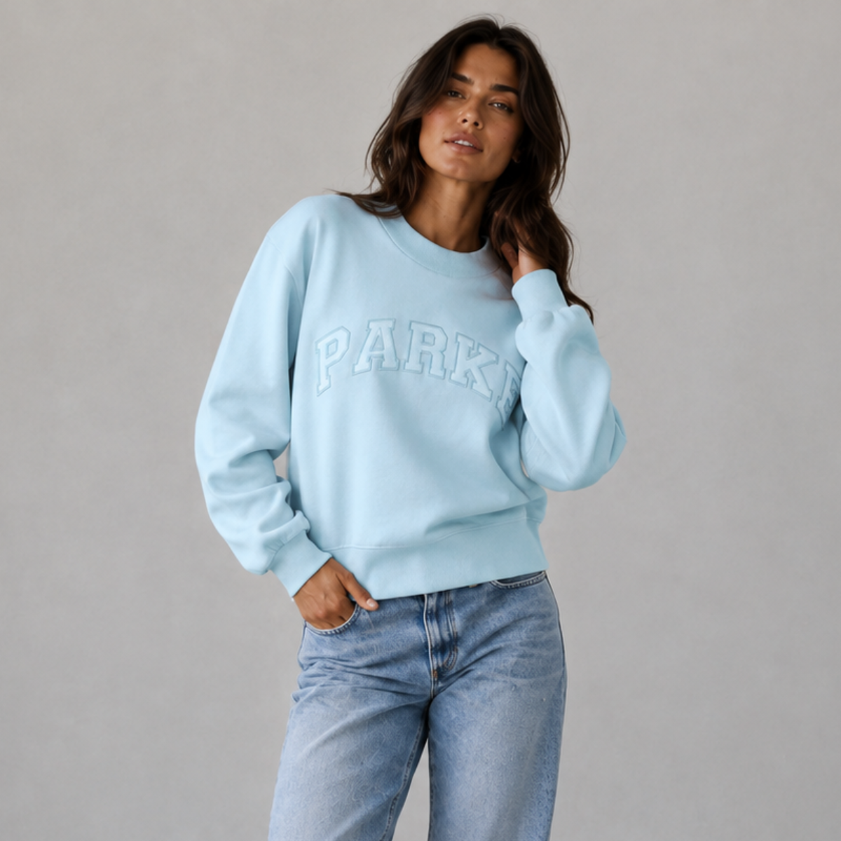 Casual Varsity Mock Neck Sweater