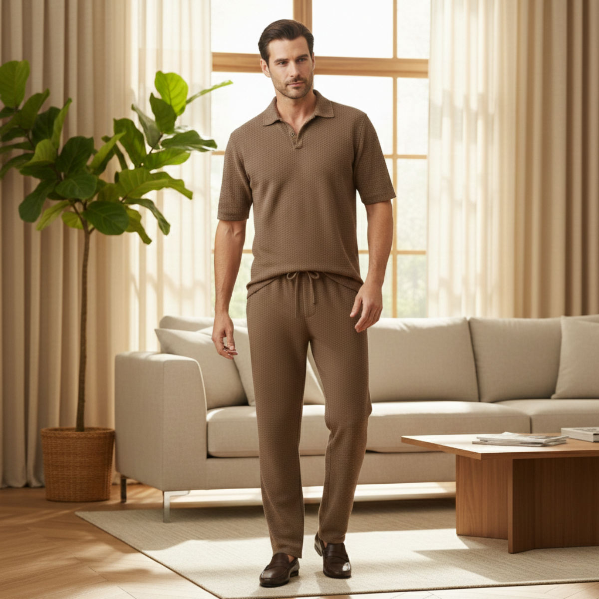 The Cambridge Men’s Relaxed Casual Summer Set – Shirt & Pants