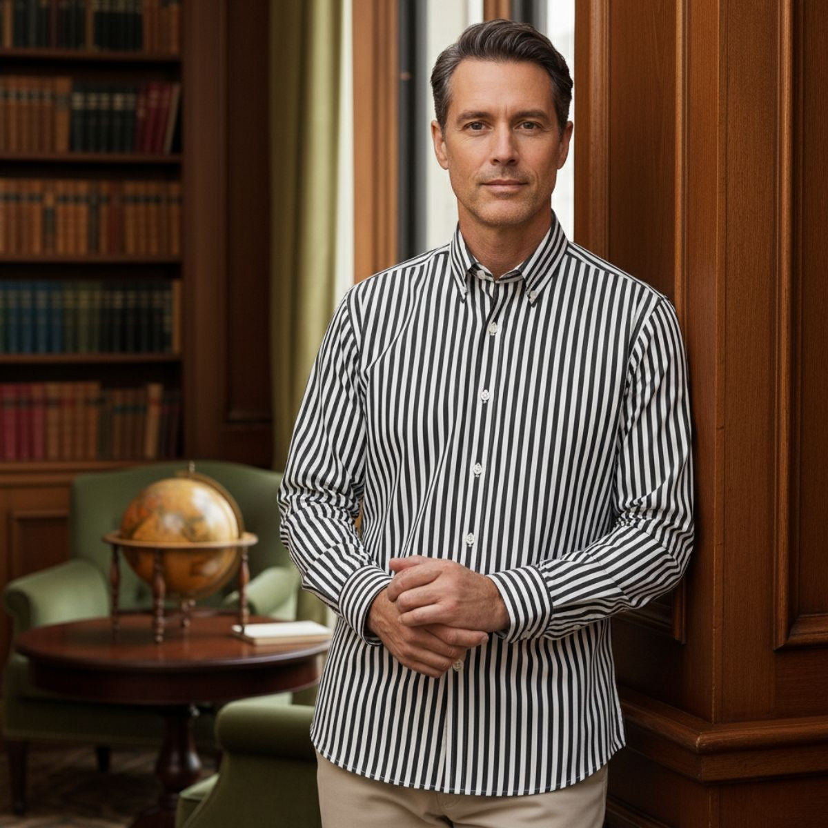 The London Striped Cotton Shirt for Men