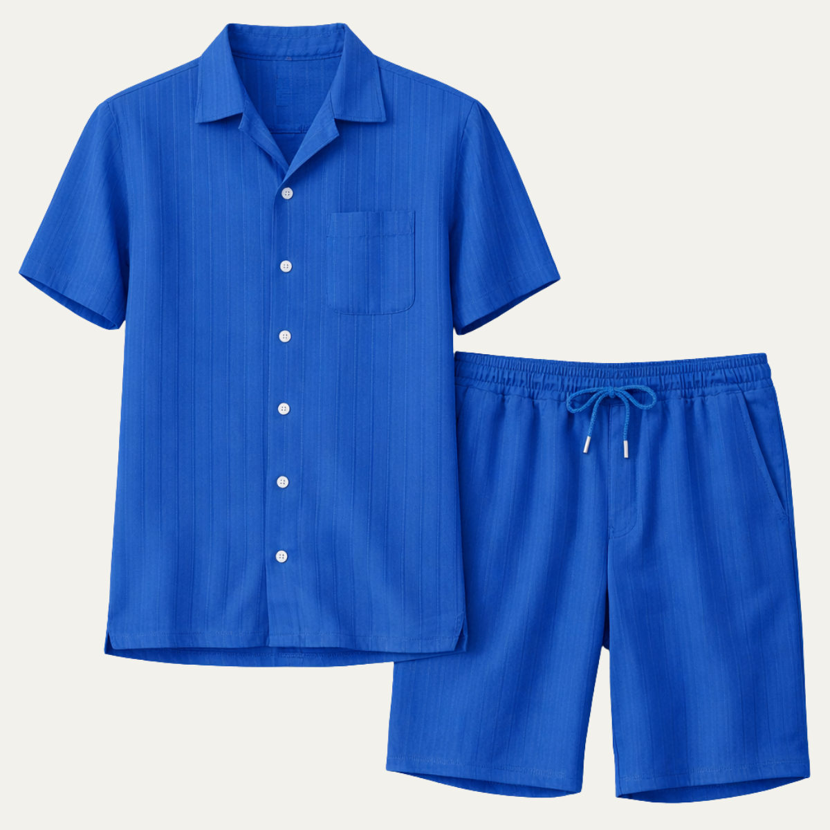 The Glenhaven Falls Men’s Breathable Soft Summer Set – Shirt &amp; Shorts