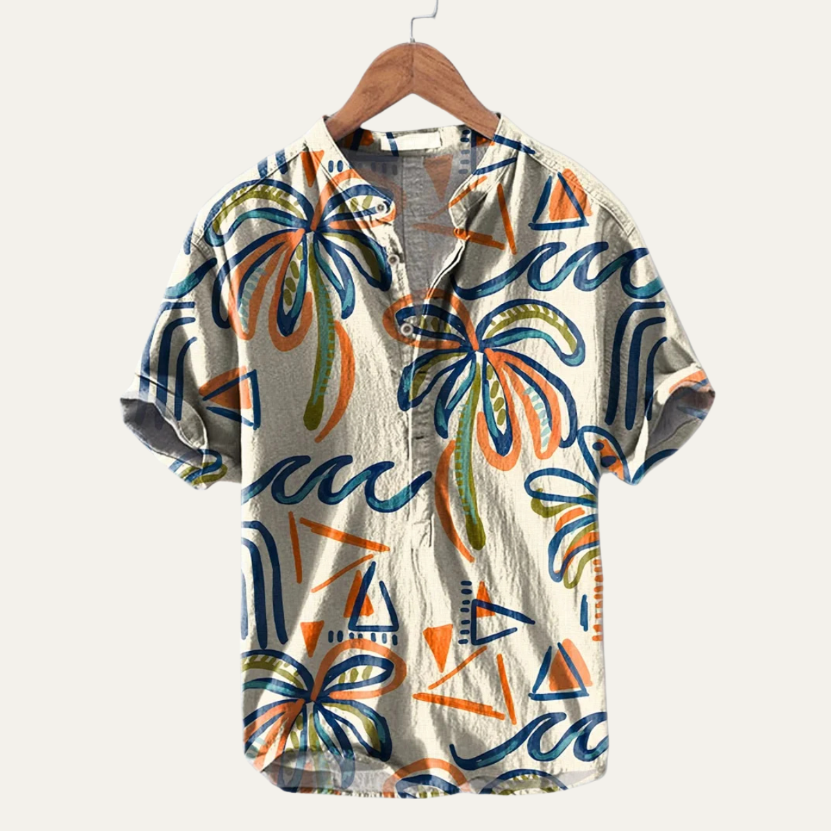 The Crestmoor Men’s HawaiianTropical Button Up Soft Shirt