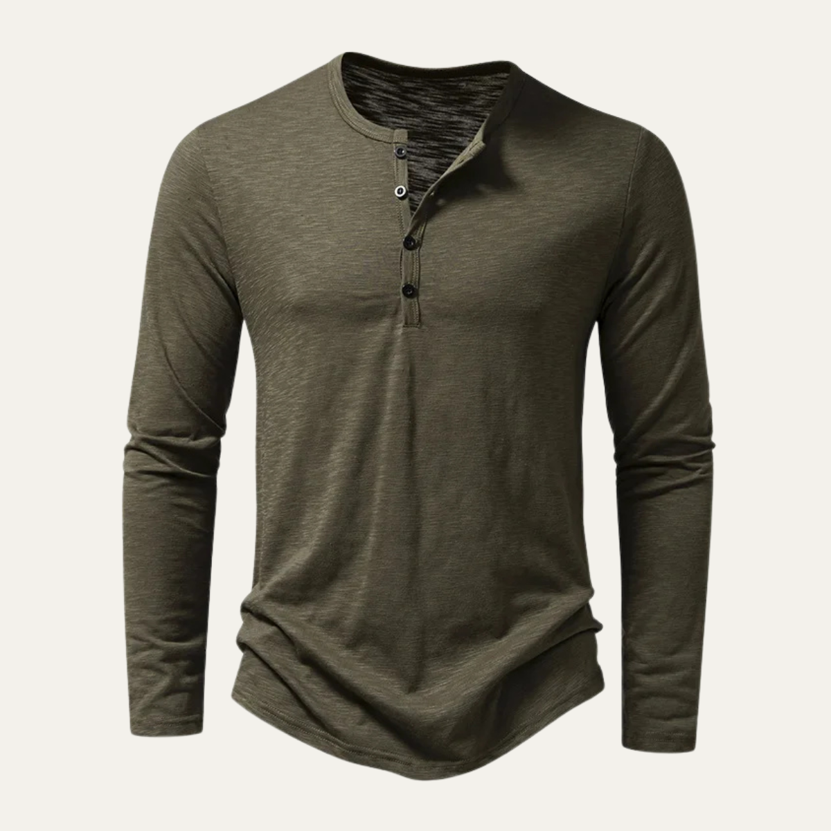 The Berkshire Men’s Casual Button Neck Henley Cotton T Shirt