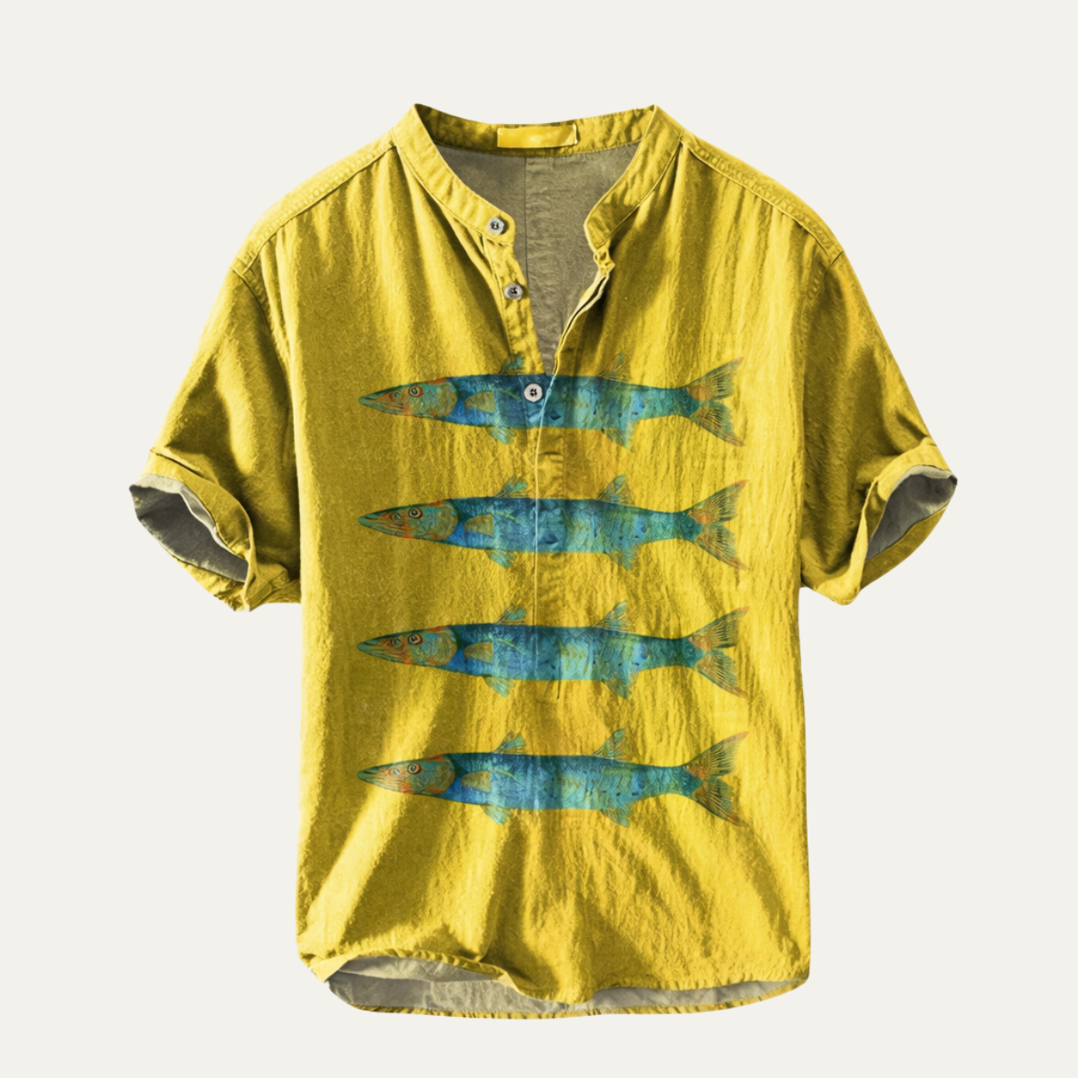 The Willowcrest Men’s HawaiianTropical Button Up Summer Shirt