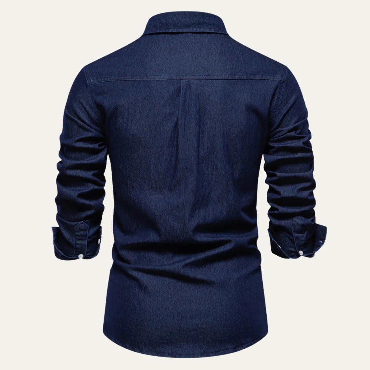 The Crestfall Ridge Men’s Slim Fit Denim Shirt with Double Pockets