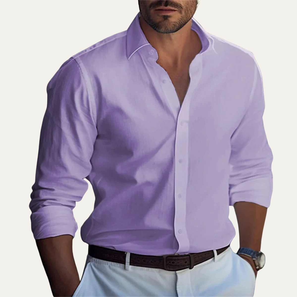 The Bergamo Alta Men’s Casual Soft Button Down Shirt