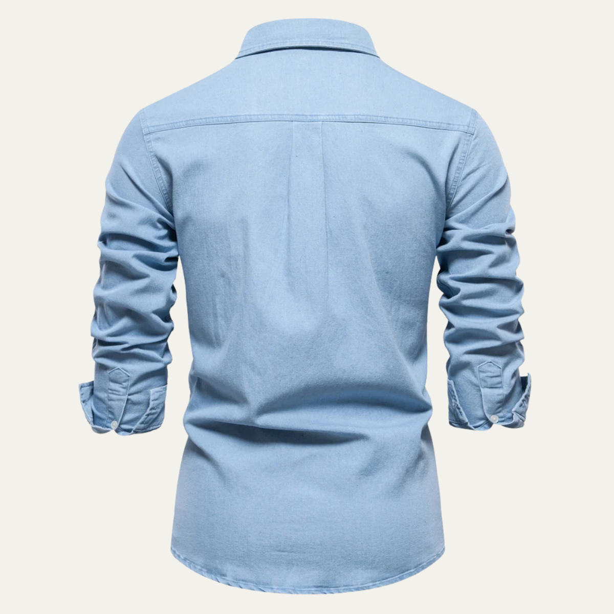 The Crestfall Ridge Men’s Slim Fit Denim Shirt with Double Pockets