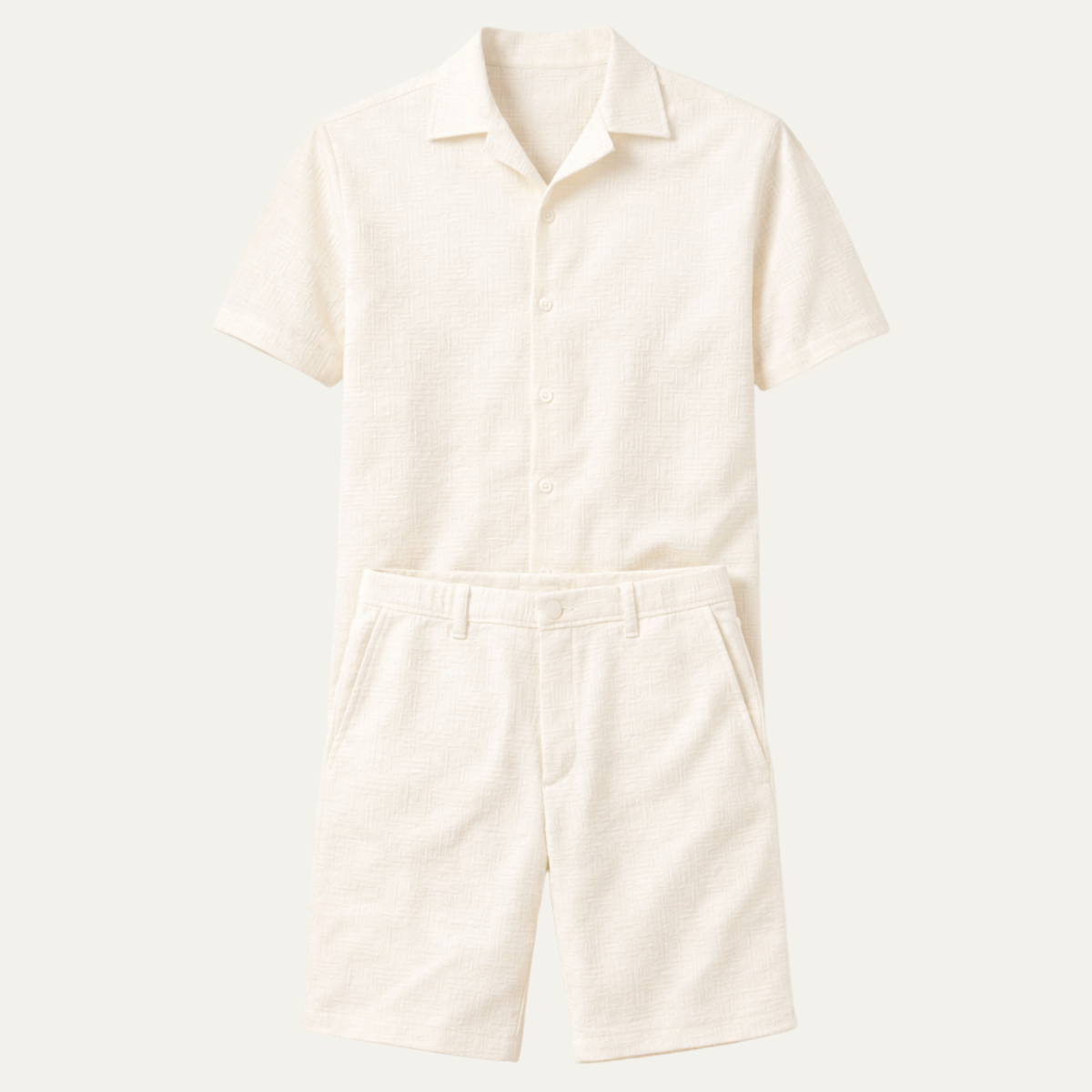 The Clearwater Men’s Casual Summer Button Up Shirt &amp; Shorts Set