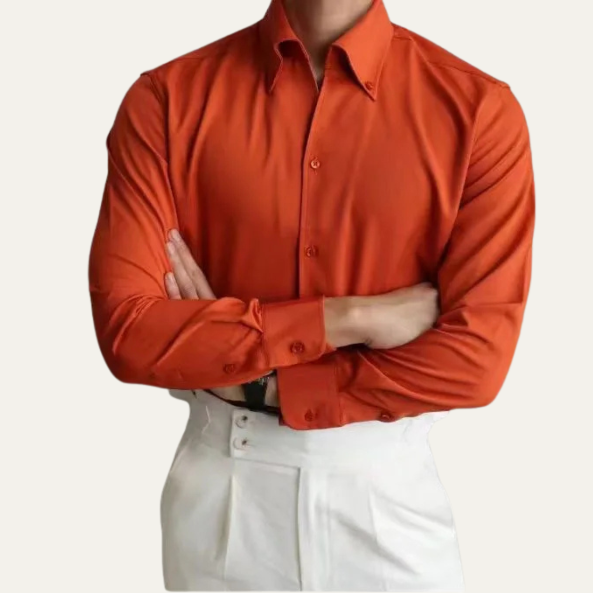 The Gravedona Men’s Slim Fit Pointed Collar Elegant Dress Shirt