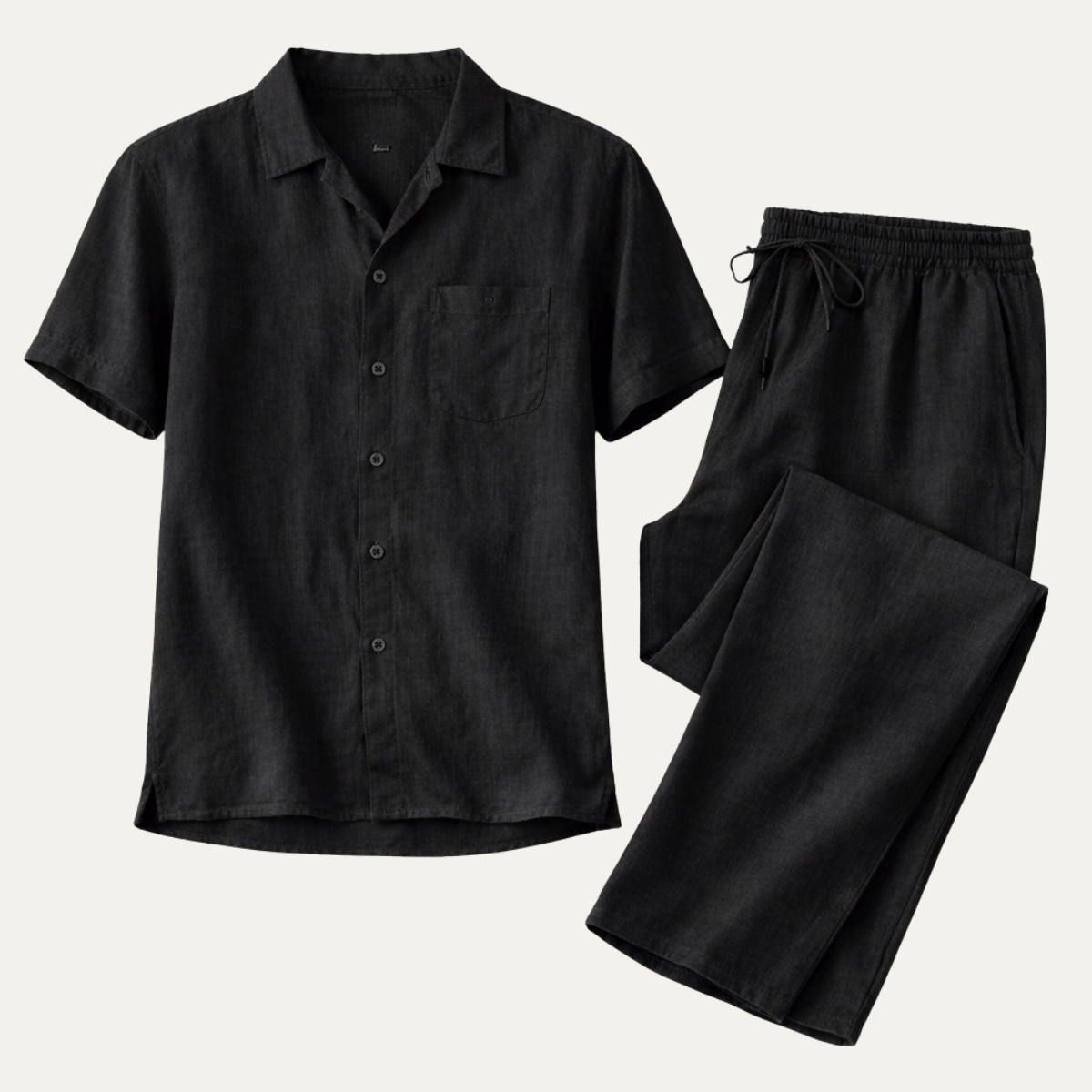 The Meadowfall Men’s Linen Trendy Summer Set – Shirt & Pants