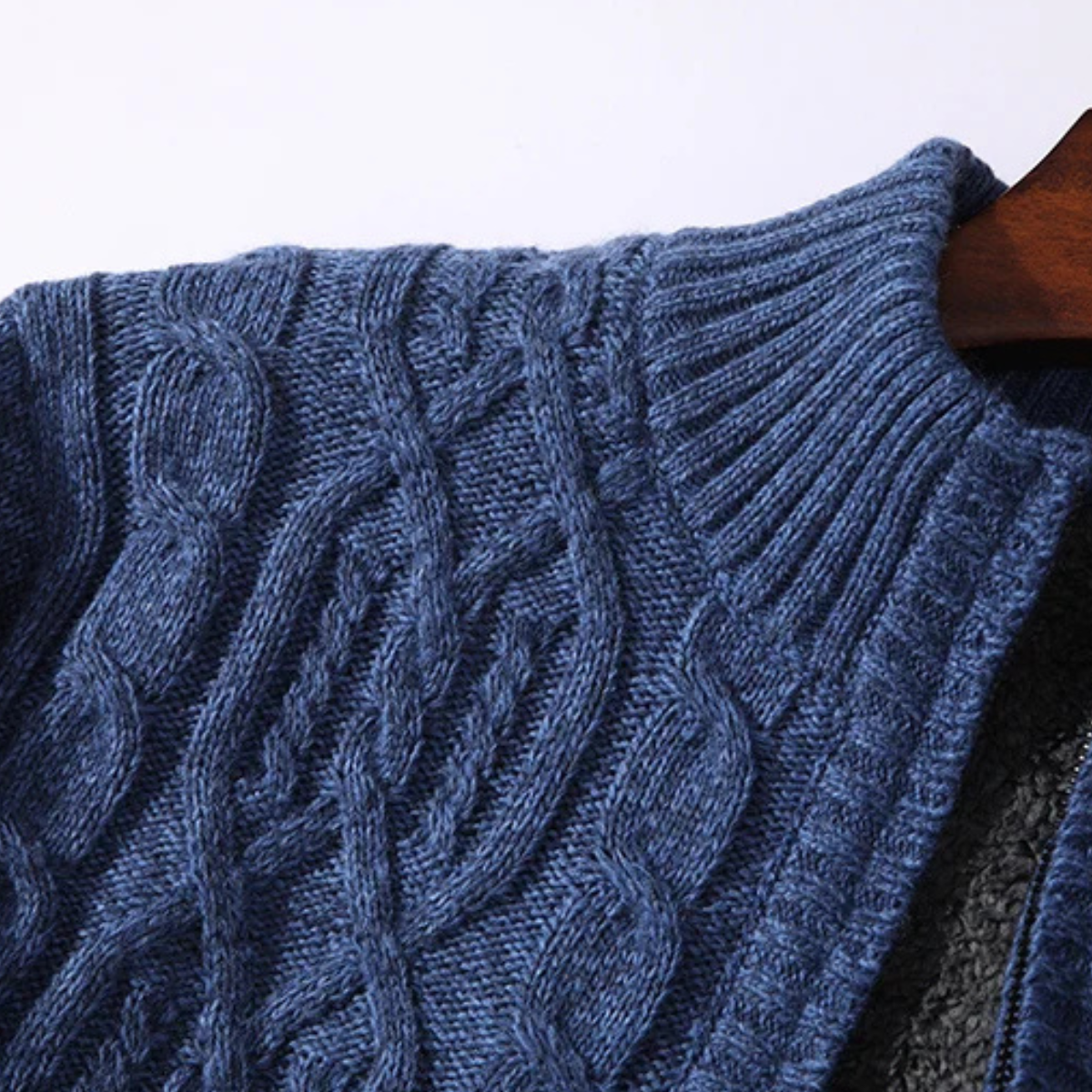 The Wentworth Men’s Thick Wool Fleece Cardigan