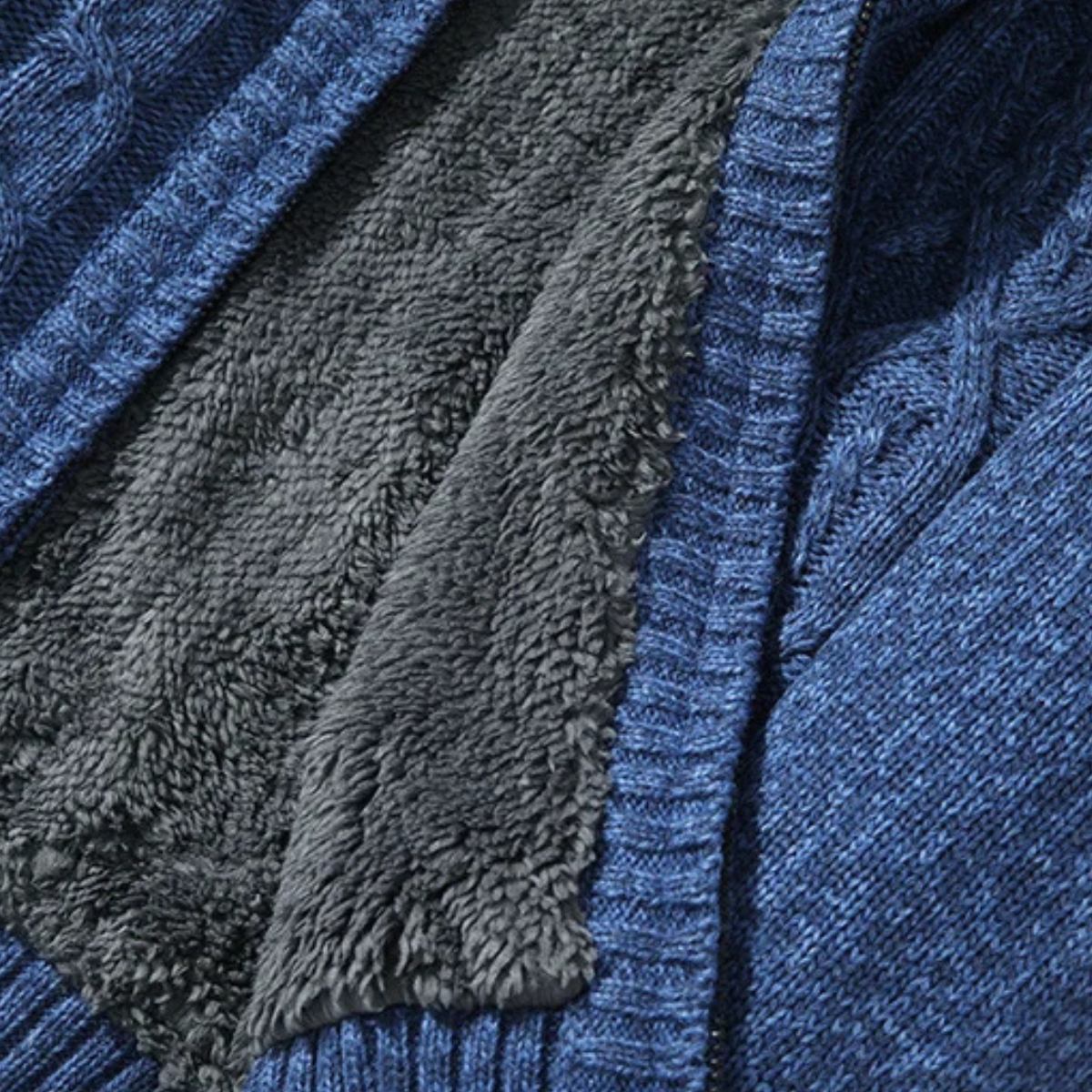 The Wentworth Men’s Thick Wool Fleece Cardigan