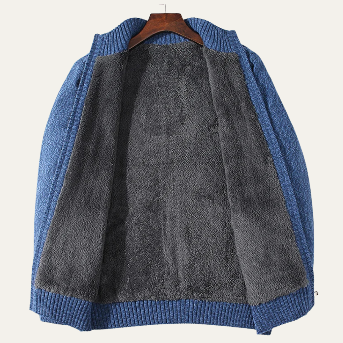 The Wentworth Men’s Thick Wool Fleece Cardigan