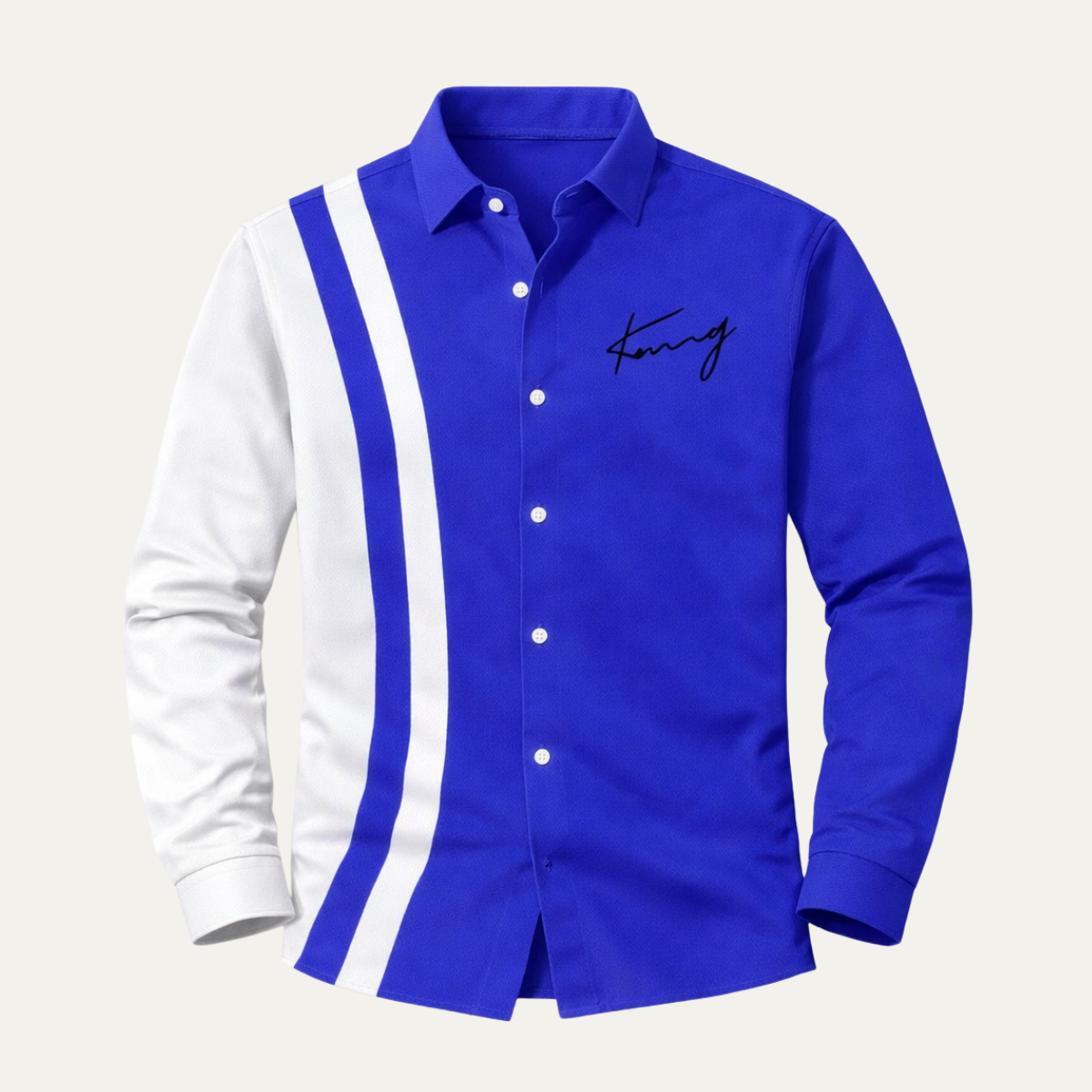 The Como Men’s Trendy Color Block Striped Dress Shirt