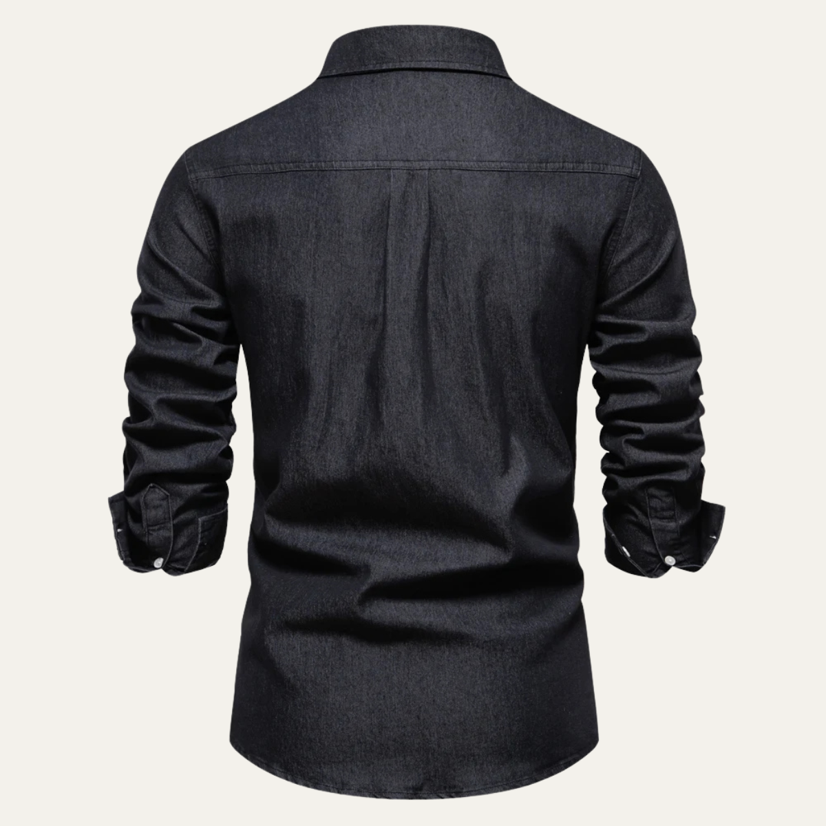 The Crestfall Ridge Men’s Slim Fit Denim Shirt with Double Pockets