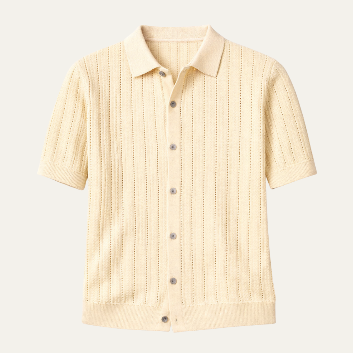 The Trapani Men’s Casual Knit Button Down Polo Shirt