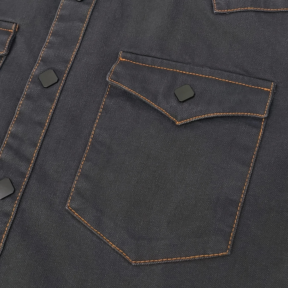The Glenwood Court Men’s Vintage Dark Grey Denim Shirt