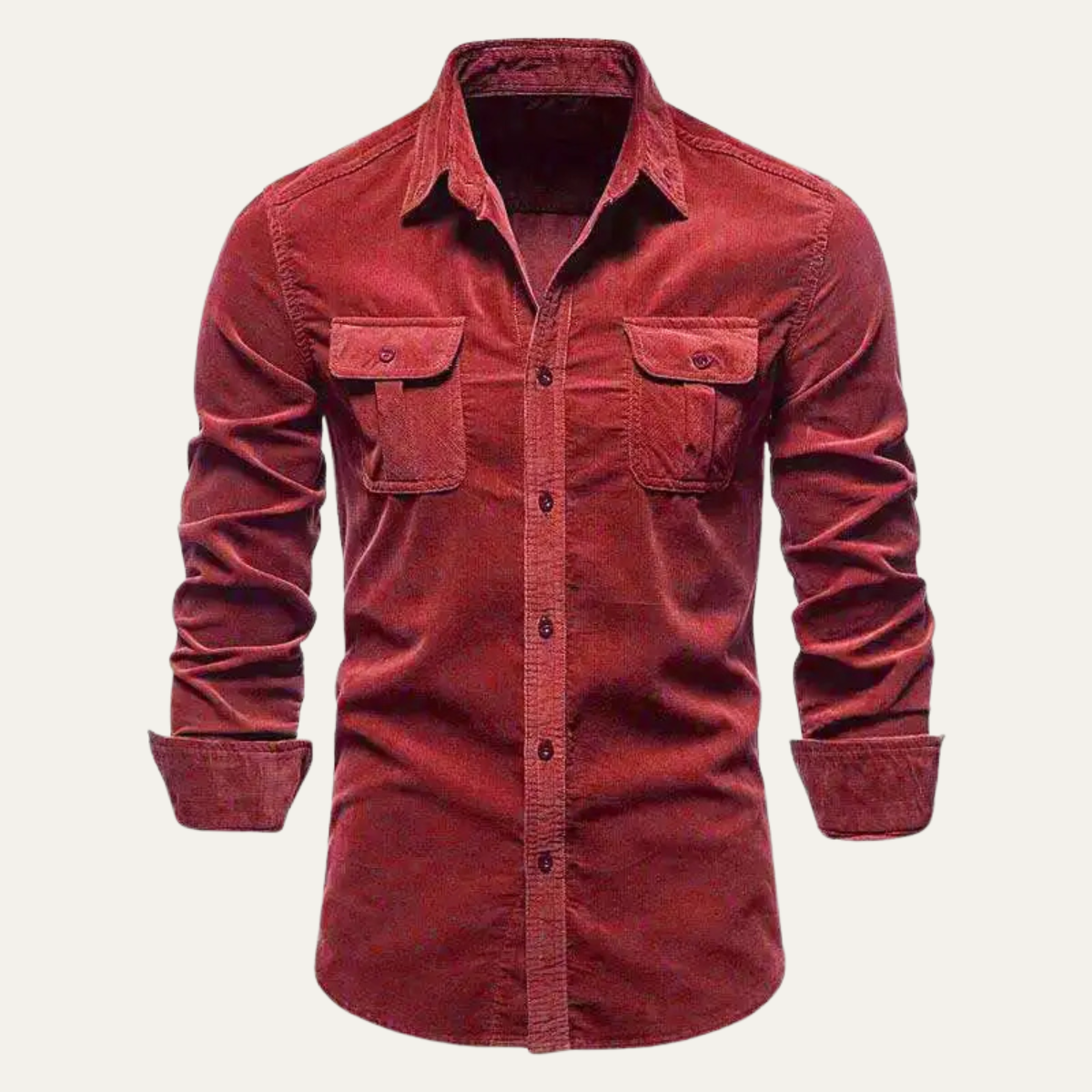 The Veneto Men’s Trendy Button Up Corduroy Shirt