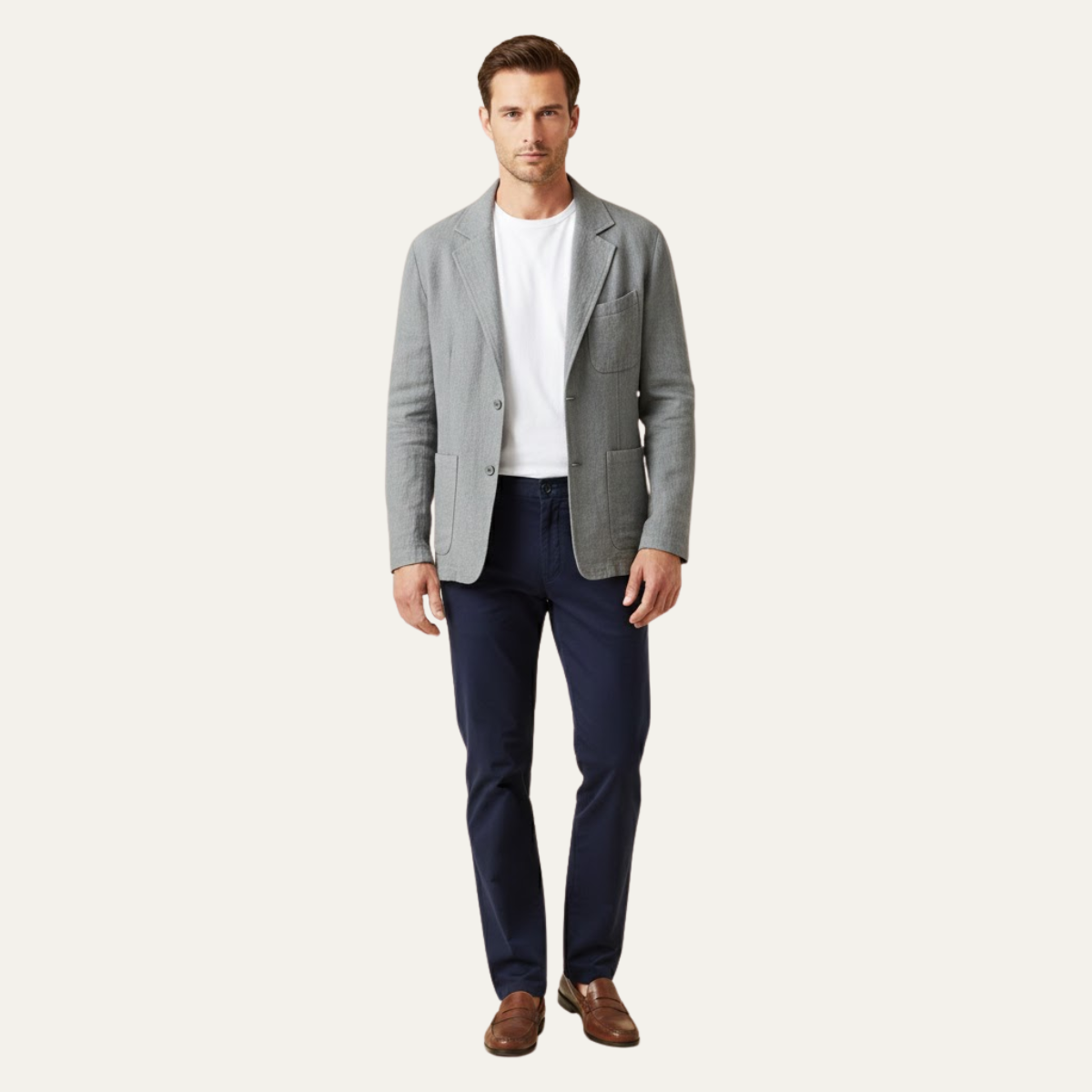 The Crestwood Hill Men’s Solid Color Lightweight Linen Blazer