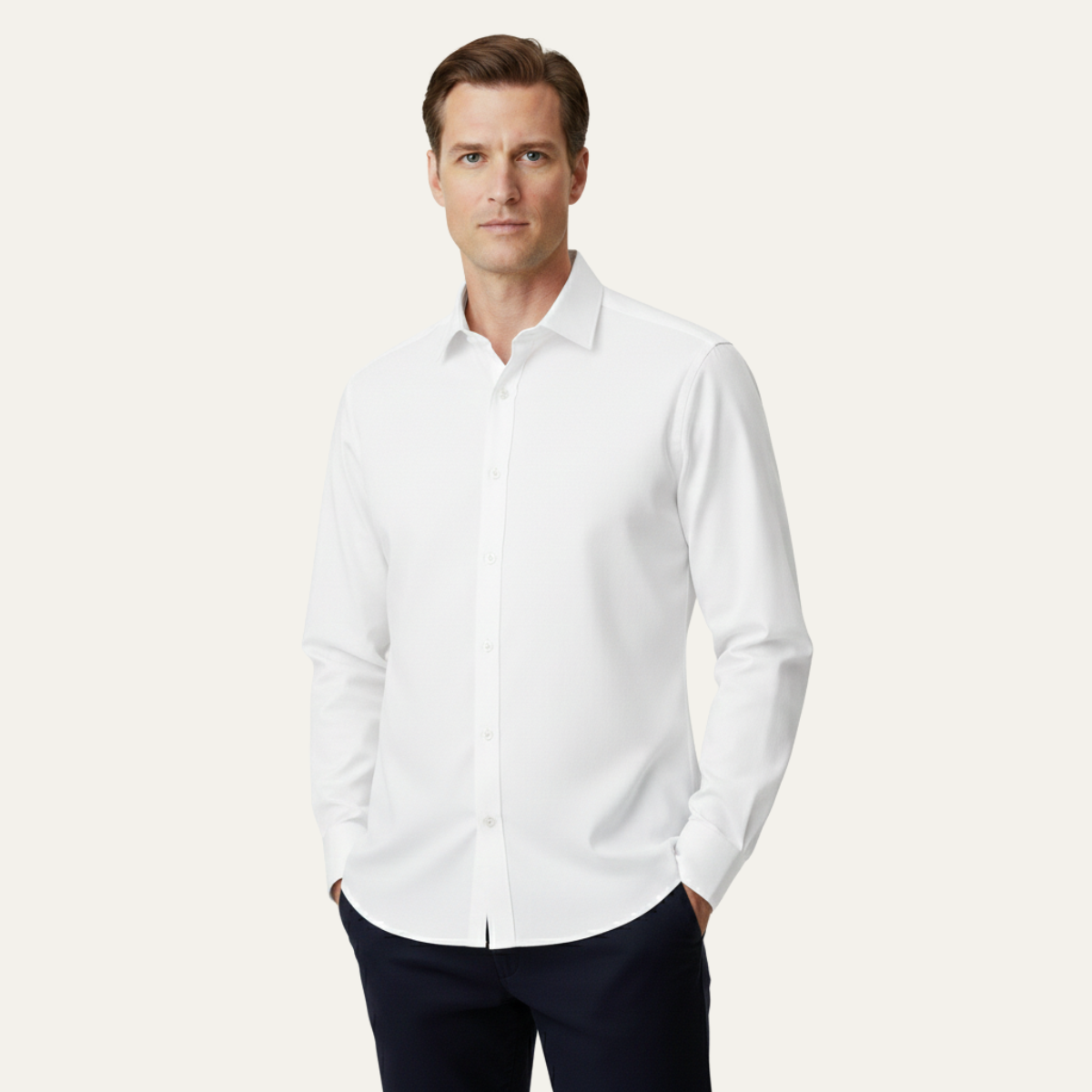 The Durham Men’s Casual Slim Fit Stretch Dress Shirt