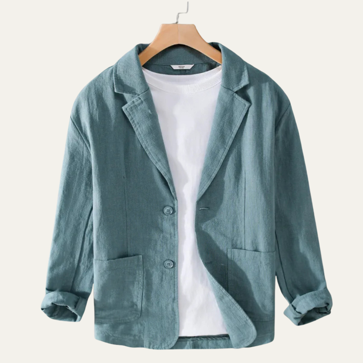 The Elmstead Men’s Men’s olid Color Casual Linen Blazer
