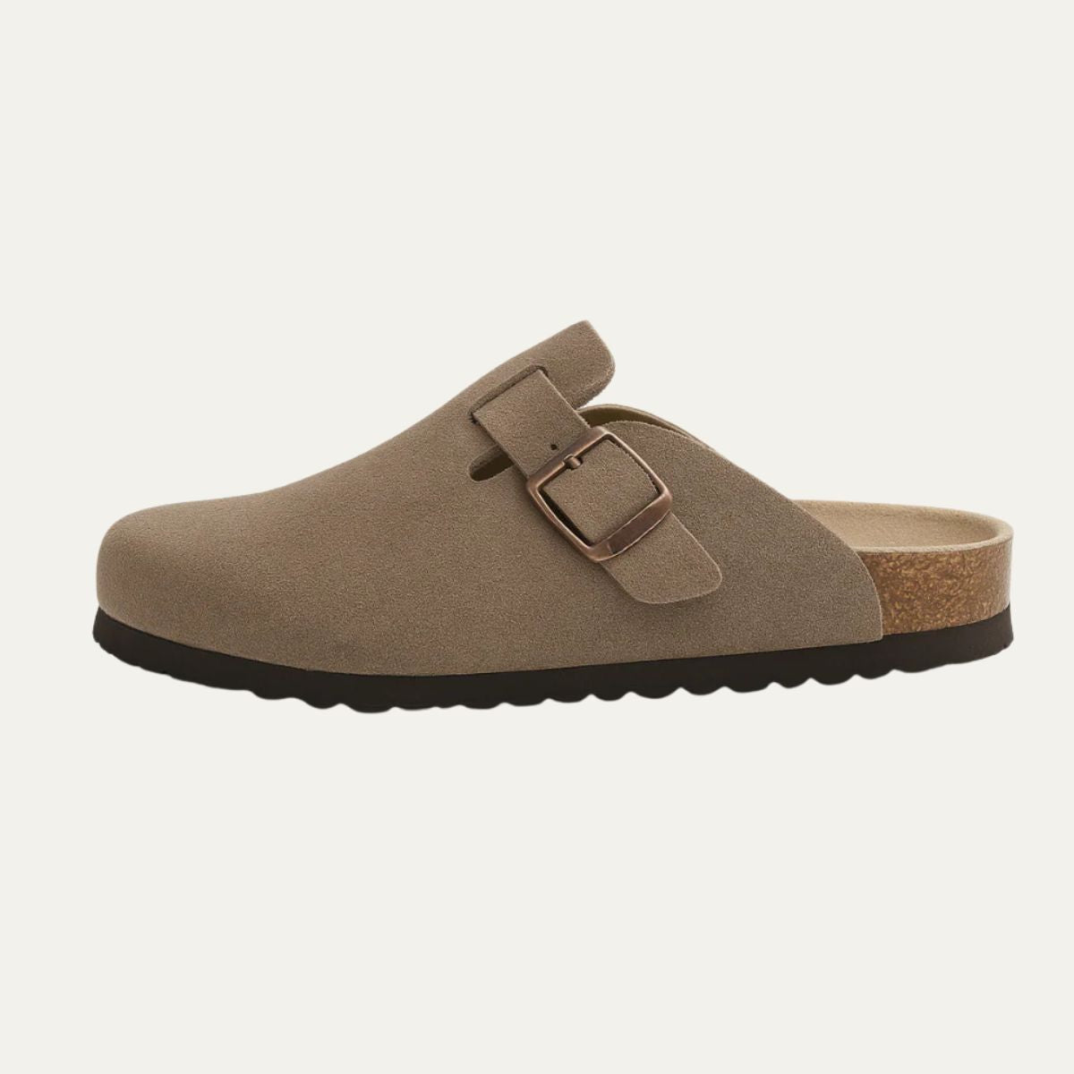 The Amalfi Men's Khaki Old Money Suede Moccasin Slipper