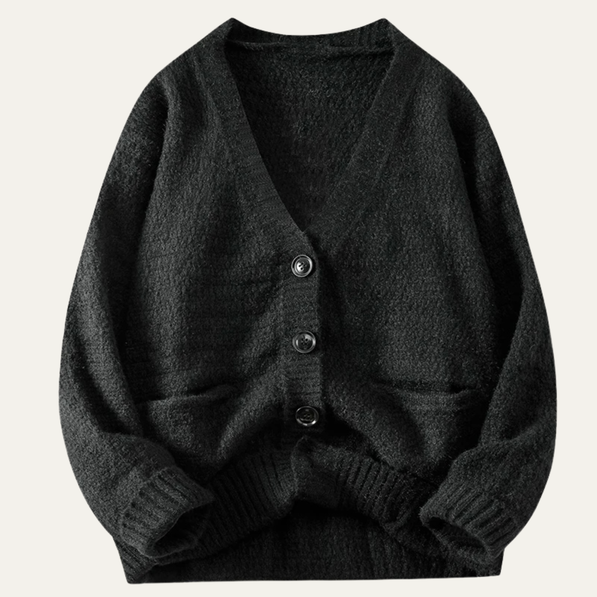 The Huxley Men’s Trendy Knitted Cardigan – Soft V Neck Button Down