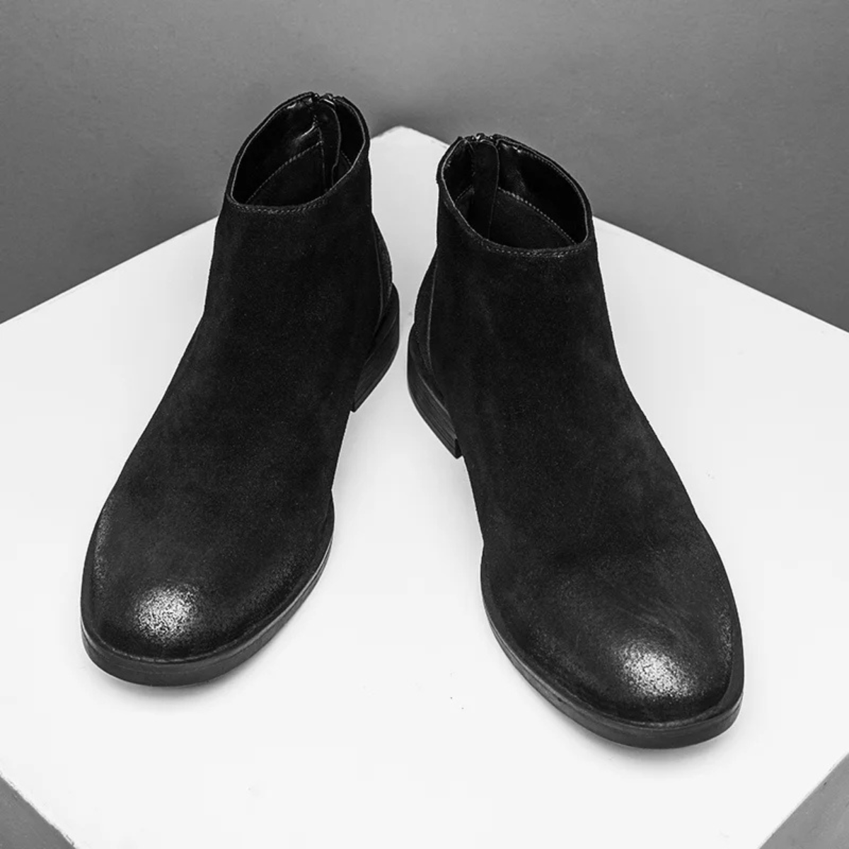 The Vicenza Men’s Zip Up Suede Leather Ankle Boots