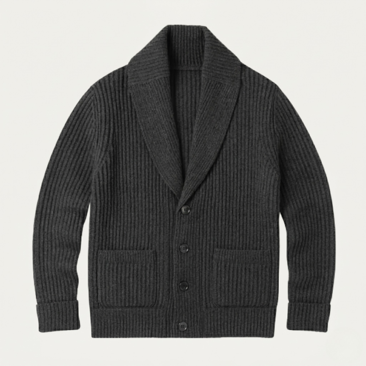 The Aldercrest Men’s Chunky Button Up Knitted Shawl Collar Cardigan