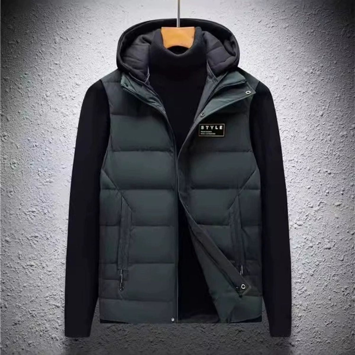 The Paris Quilted Modern Hooded Vest - Zip Front
