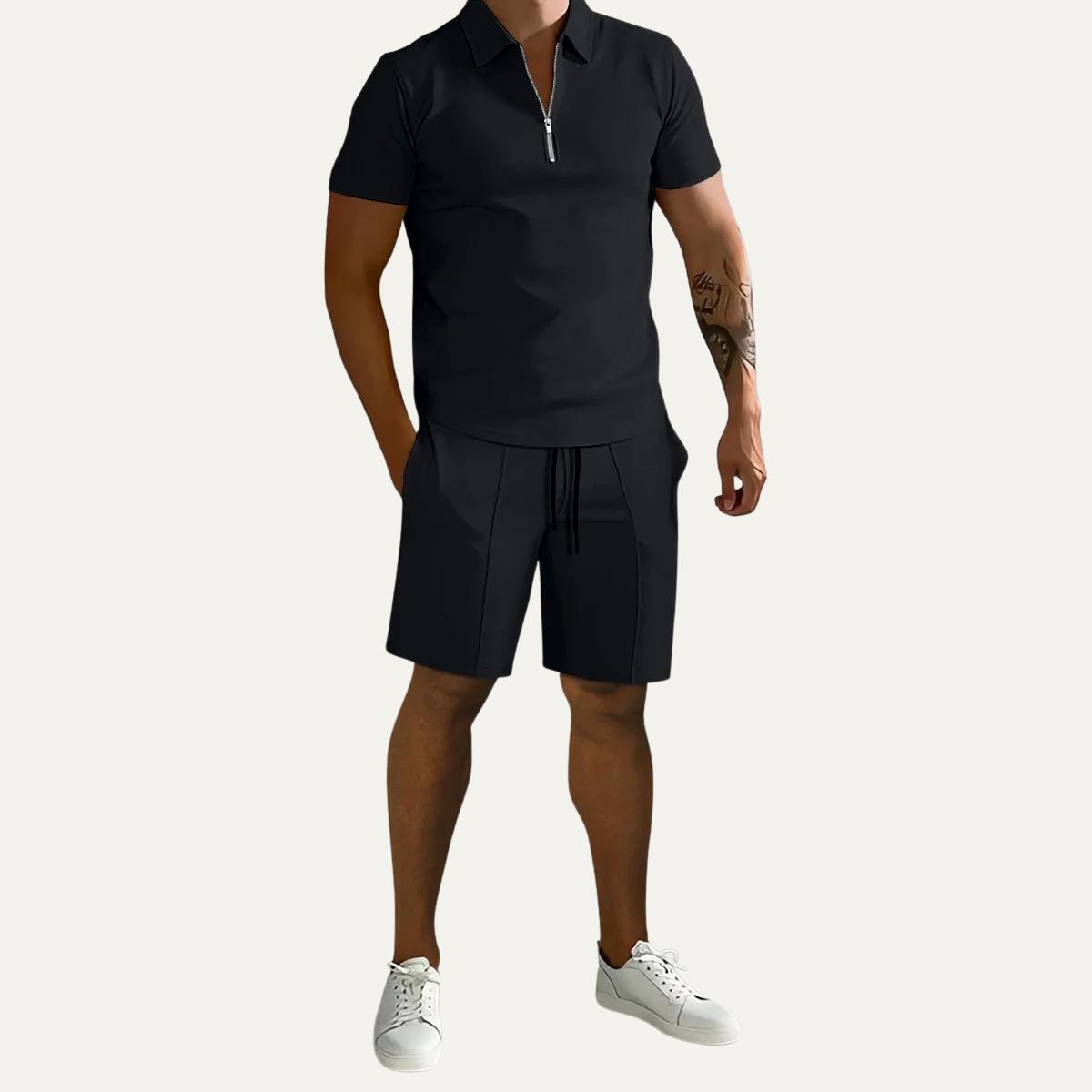 The Cremona Men’s Polo Shirt and Shorts Set – Casual Two Piece Outfit