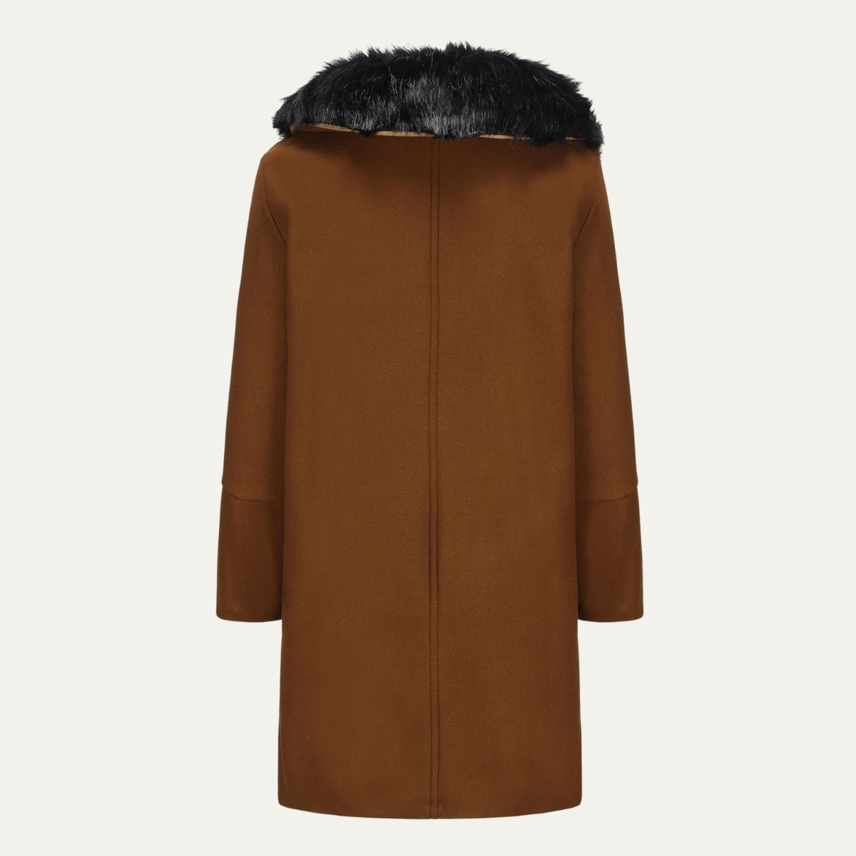 The Courmayeur Men's Streetwear Fur Collar Double breasted Jacket