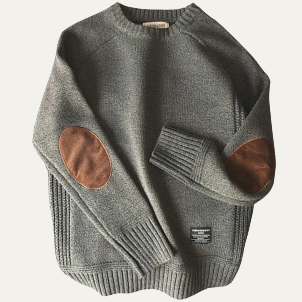 The Briarwood Men’s Oversized Knit Sweater with Elbow Patches