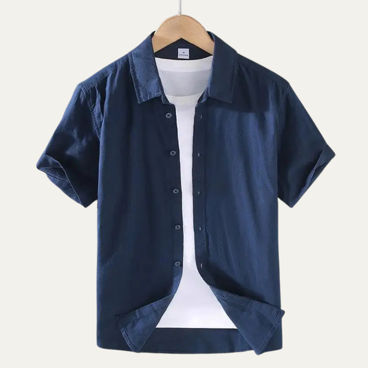 The Potenza Men’s Summer Cotton Linen Button Down Shirt