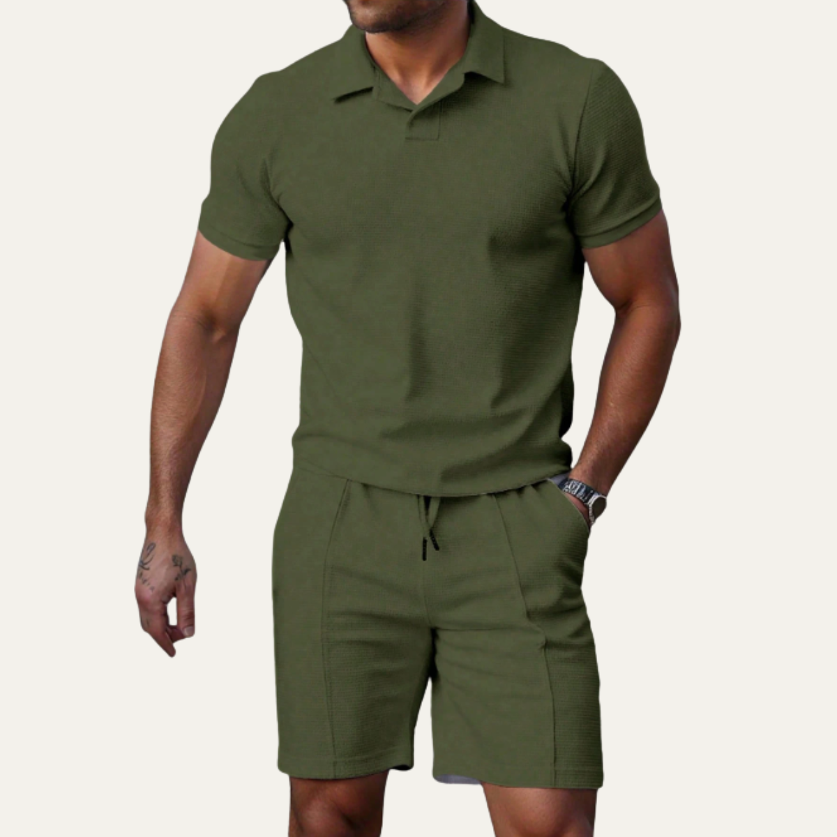 The Ashwood Creek Men’s Casual Co Ord Set –  Shirt & Shorts