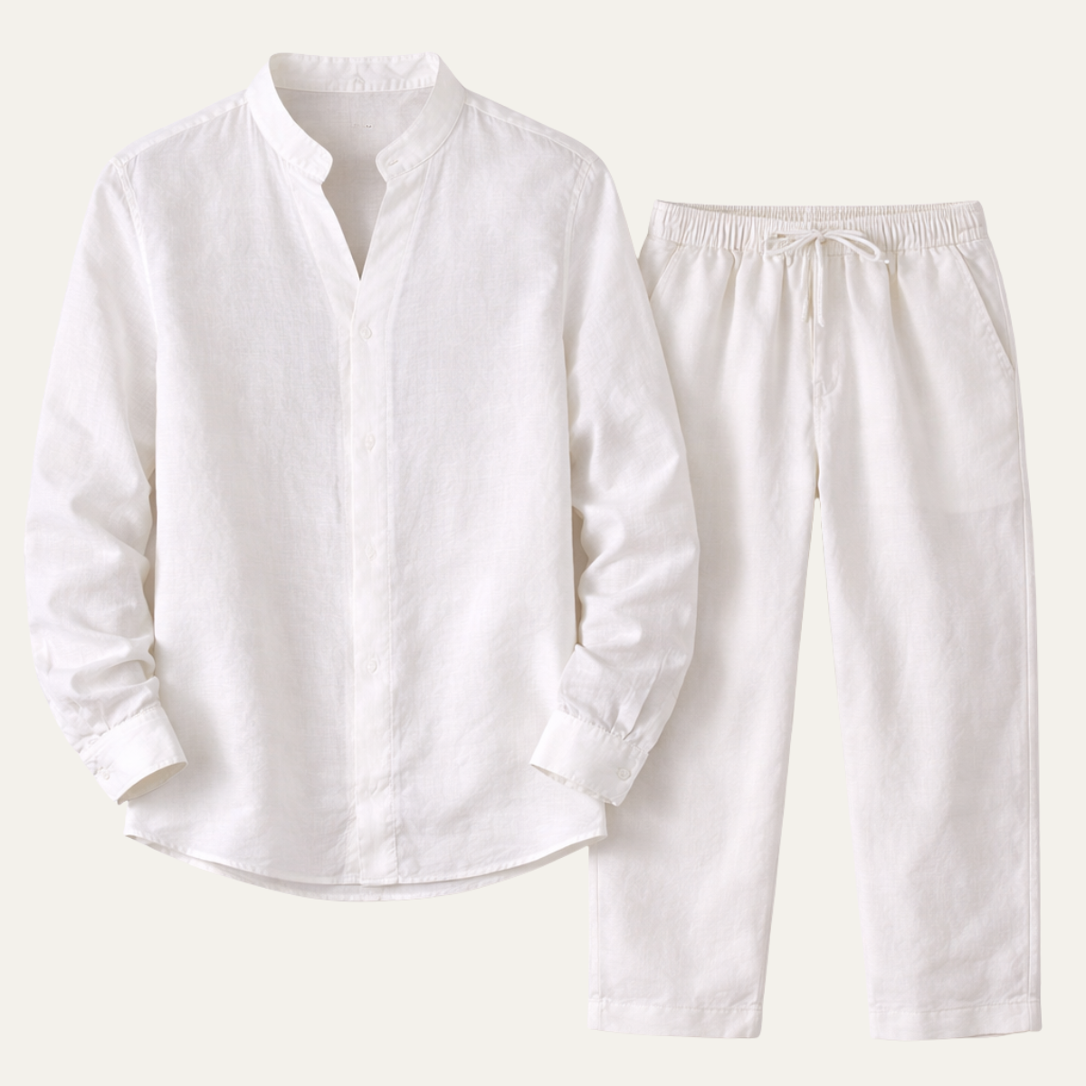 The Willowlake Men’s Casual Cotton Linen Set –  Shirt &amp; Pants