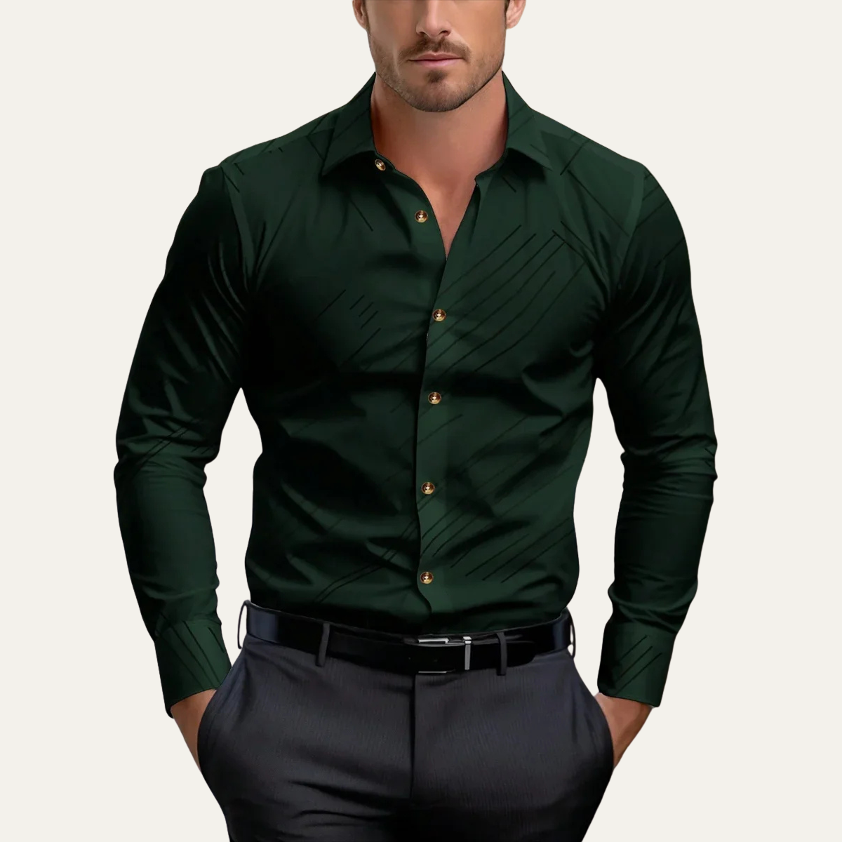 The Catanzaro Men’s Geometric Print Slim Fit Lightweight Shirt