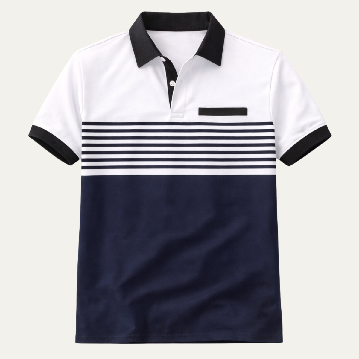 The Trento Men’s Casual Slim Fit Striped Polo Shirt