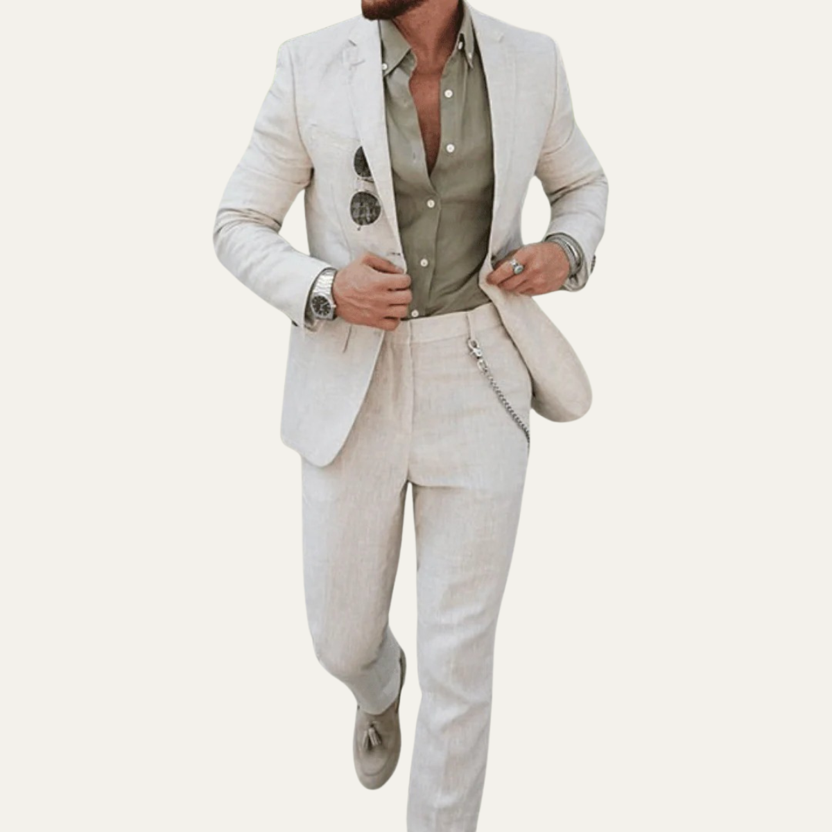 The Faenza Men's Casual Linen Suit