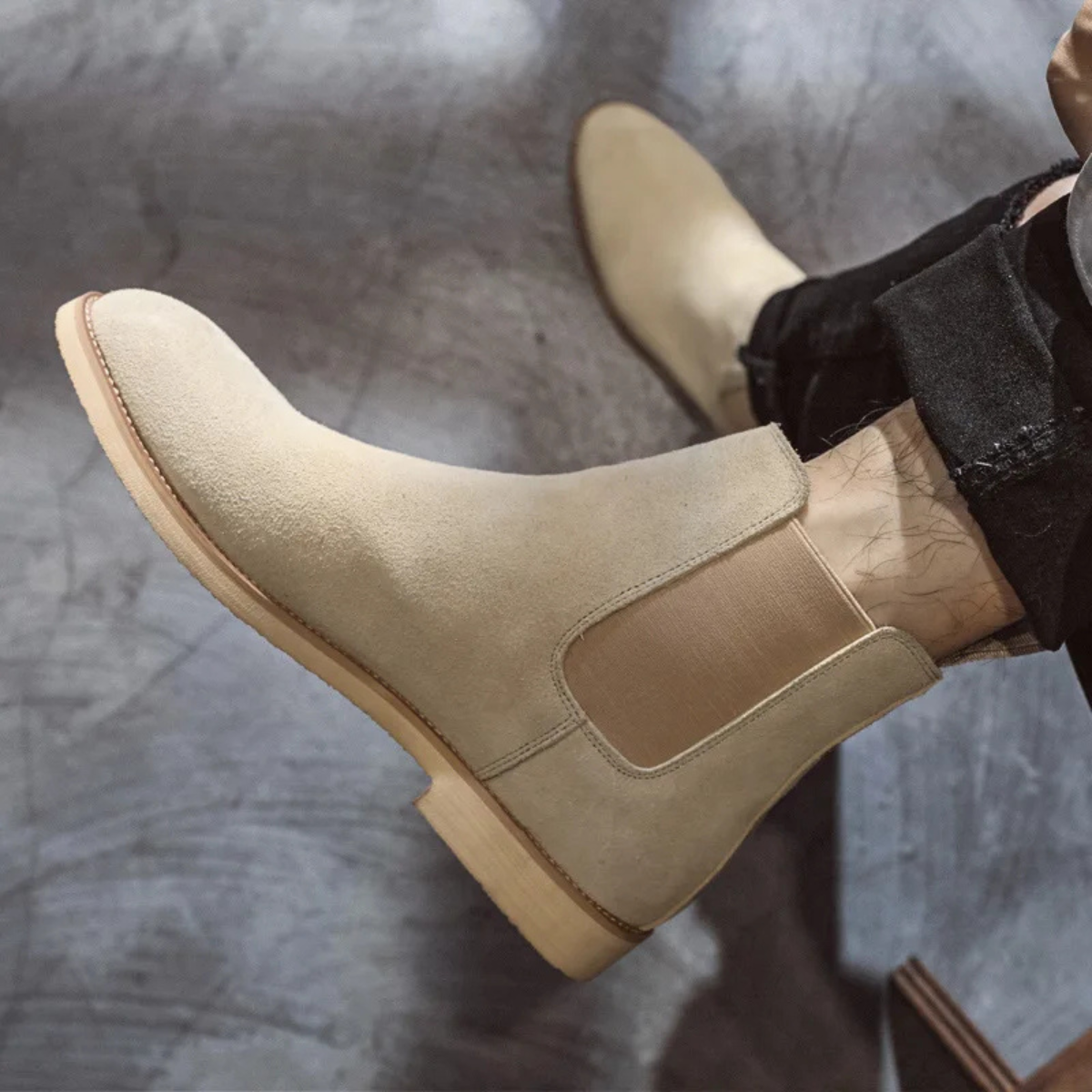 The Testaccio Men's Smart Casual Suede Ankle Chelsea Boots
