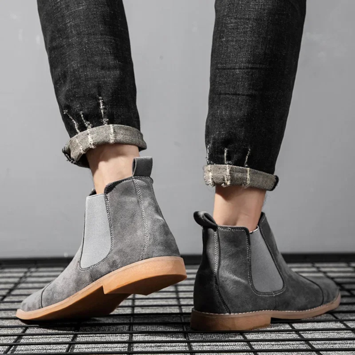 The Bracciano Men's Slip On Suede Chelsea Boots with Elastic Side Panels