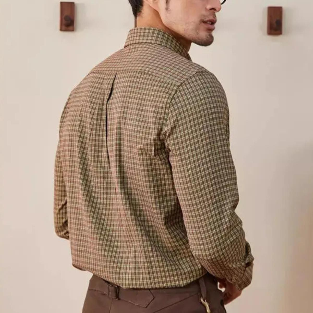 The Monza Men’s Vintage Checkered Casual Dress Shirt